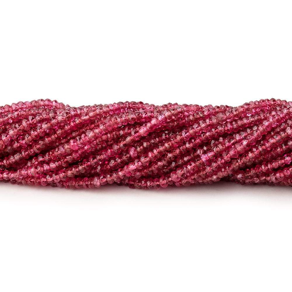 2-2.5mm Red Spinel Faceted Rondelle Beads 16 inch 300 pieces AAA - Beadsofcambay.com