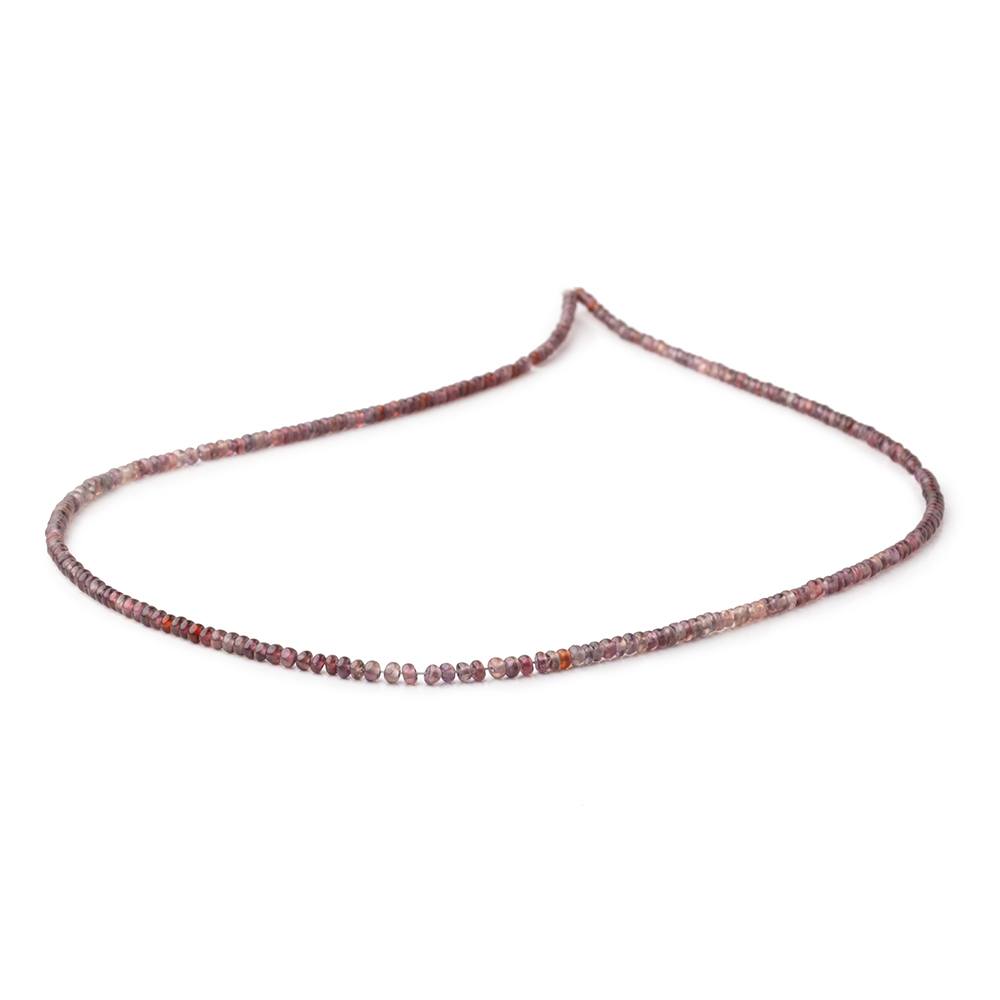 2-2.5mm Songea Sapphire Plain Rondelle Beads 16 inch 270 pieces - Beadsofcambay.com