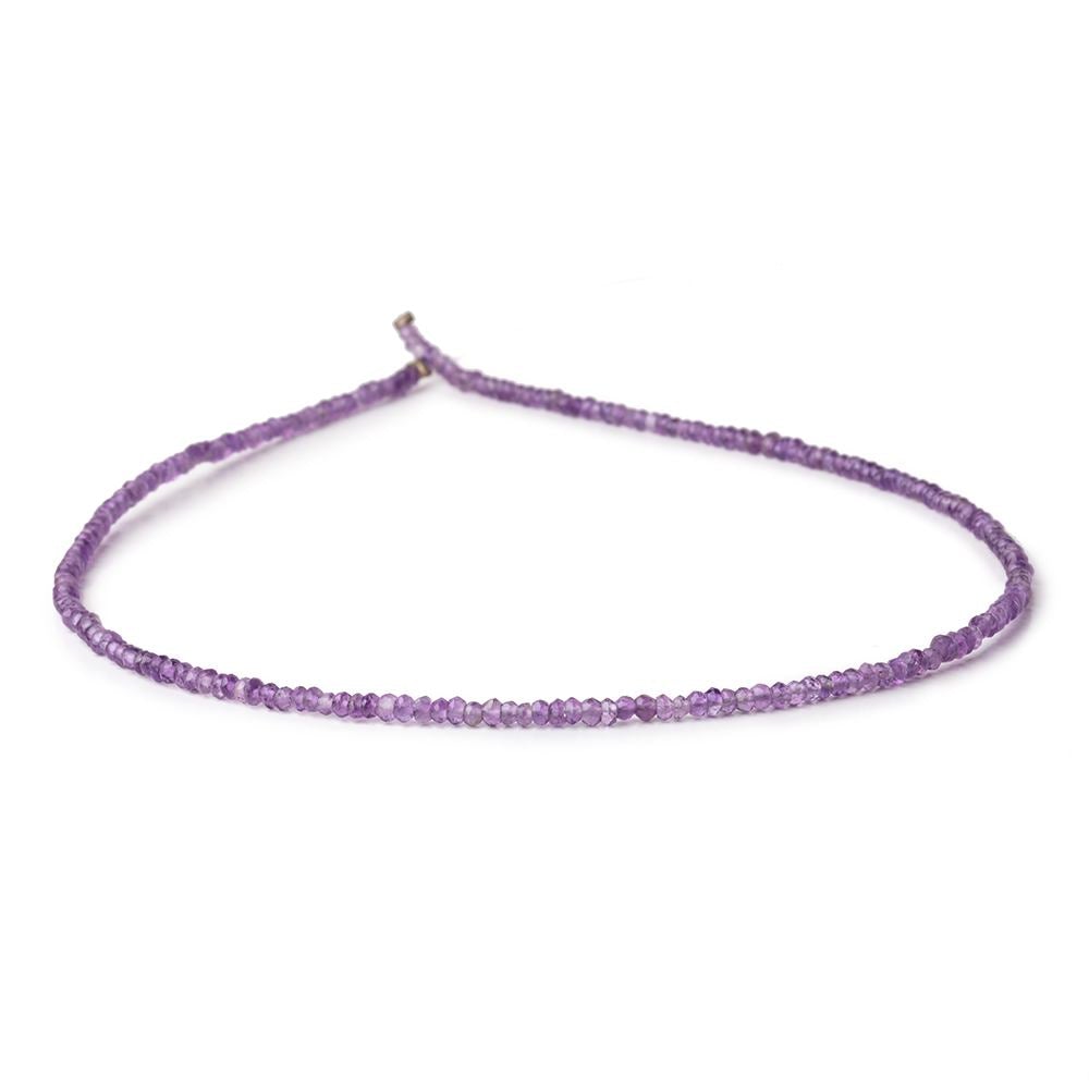 2-3mm Amethyst Faceted Rondelle Beads 13 inch 160 pieces - Beadsofcambay.com