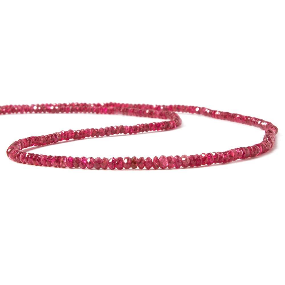 2-3mm Candy Apple Red Spinel faceted rondelle Beads 18 inch 295 pieces AAA - Beadsofcambay.com