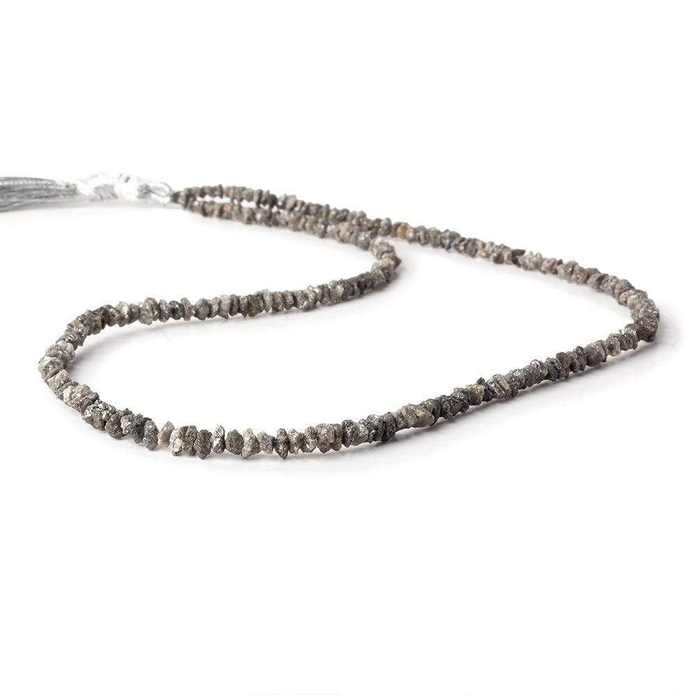 2-3mm Platinum Grey Diamond crystal nugget beads 15 inch 220 pieces - Beadsofcambay.com