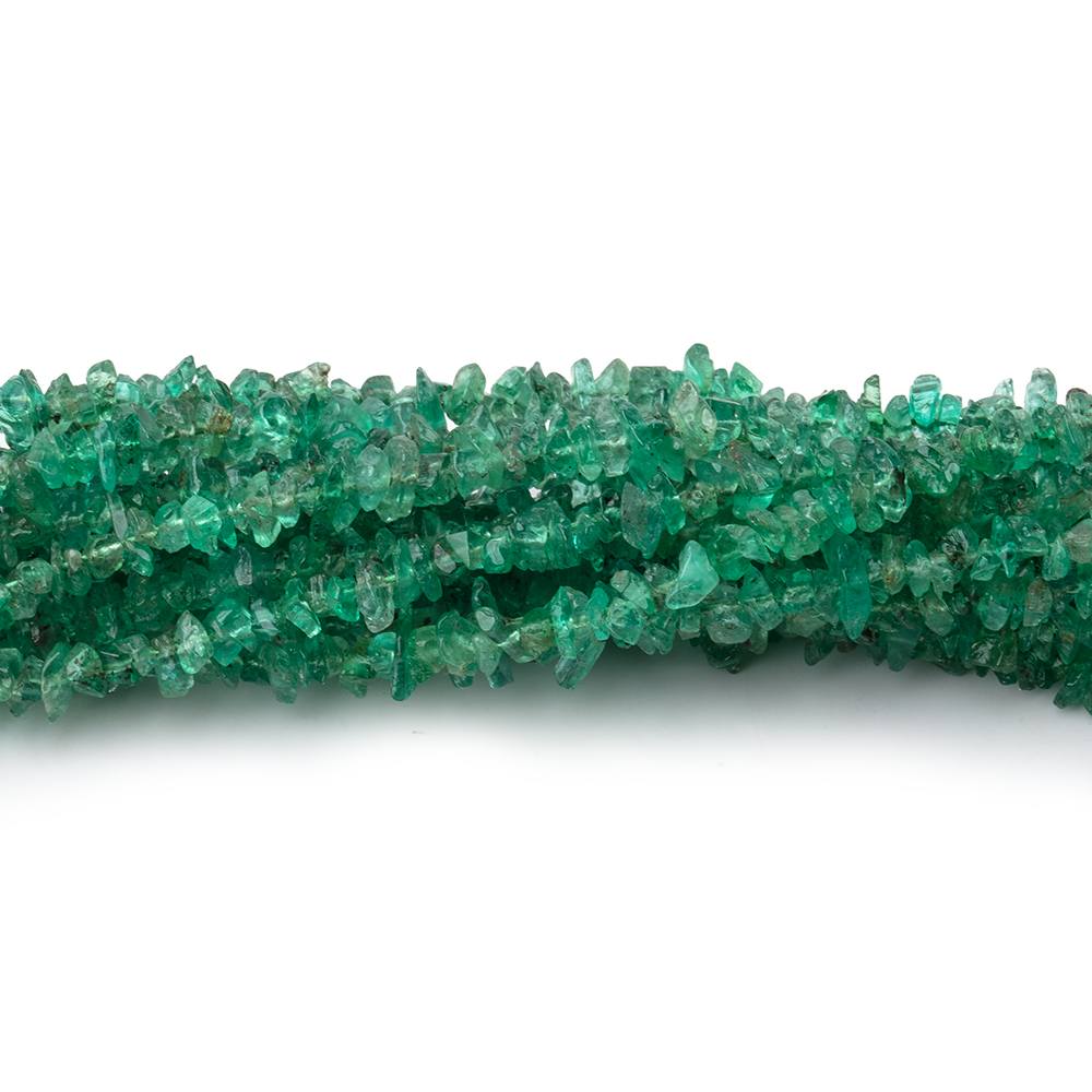 2-3mm Zambian Emerald Chip Beads 15 inch 300 pieces - Beadsofcambay.com