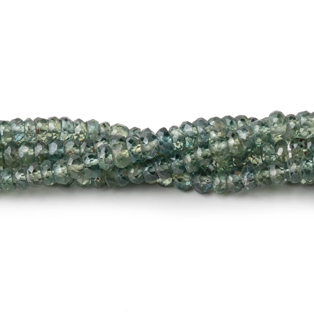 2-4mm Green Sapphire Faceted Rondelle Beads 16 inch 227 pieces - Beadsofcambay.com