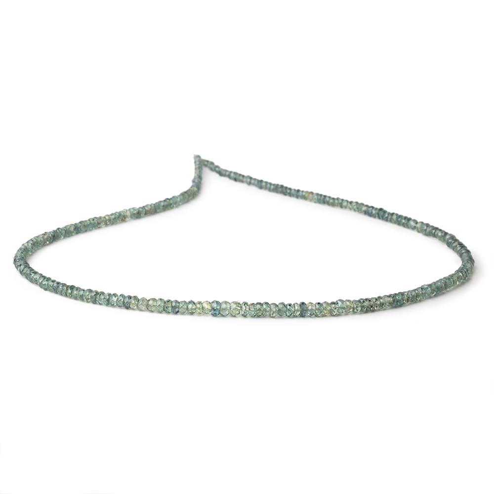 2-4mm Green Sapphire Faceted Rondelle Beads 16 inch 227 pieces - Beadsofcambay.com