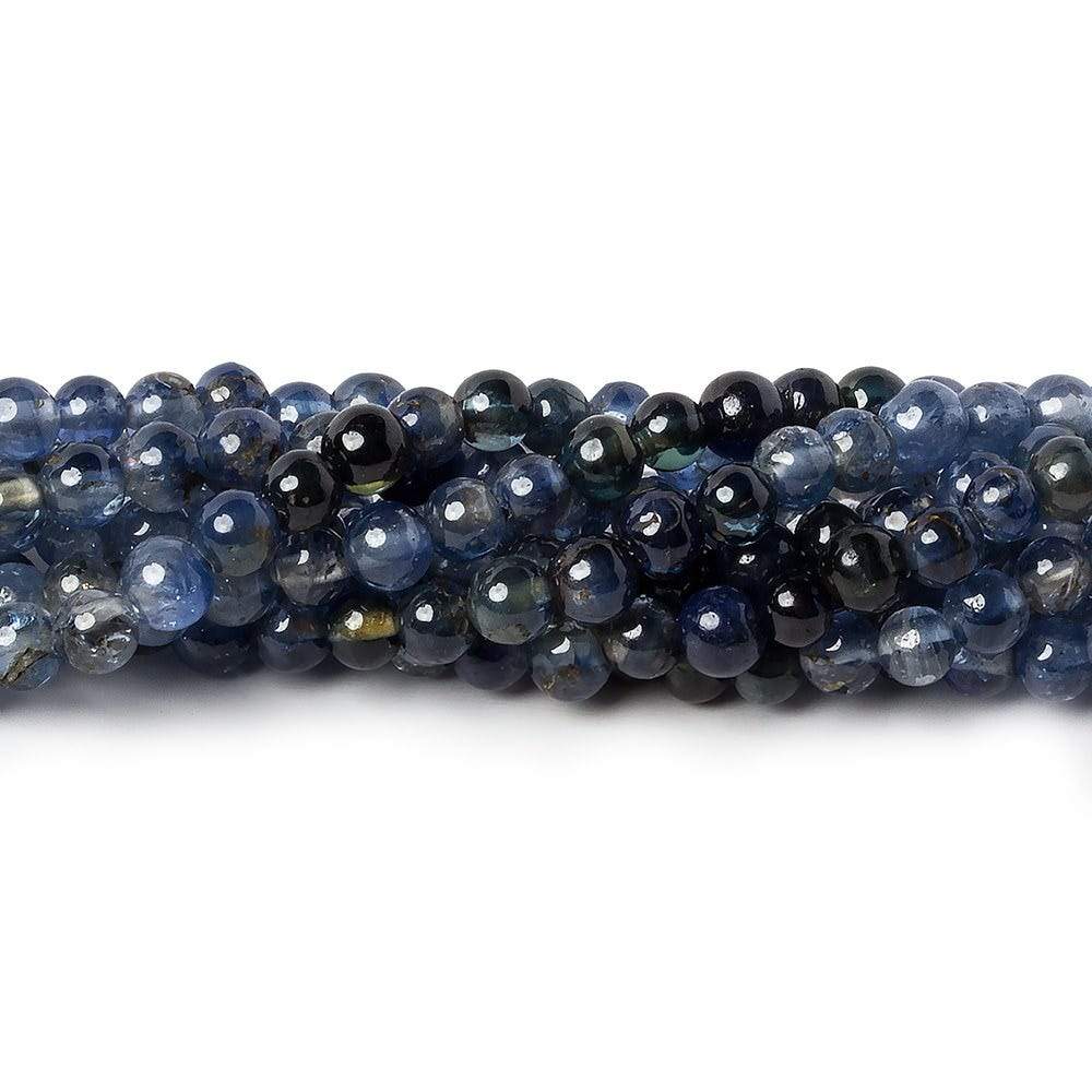 2-4mm Sapphire Beads Plain Rounds 16.5 inch 160 pieces - Beadsofcambay.com
