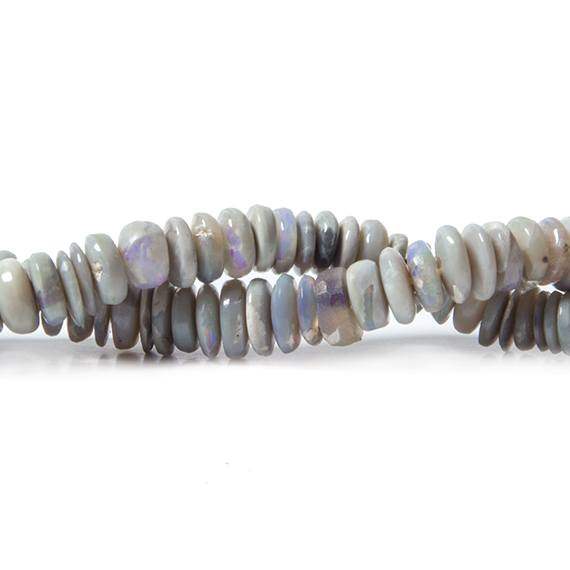 2-5mm Grey Beige Australian Opal Plain Heshi Beads 18 inch 260 pieces A - Beadsofcambay.com