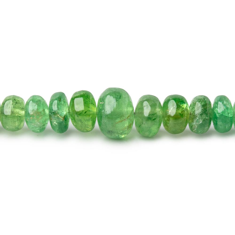 2-6.5mm Tsavorite Garnet Plain Rondelle Beads 18.5 inch 260 pieces - Beadsofcambay.com