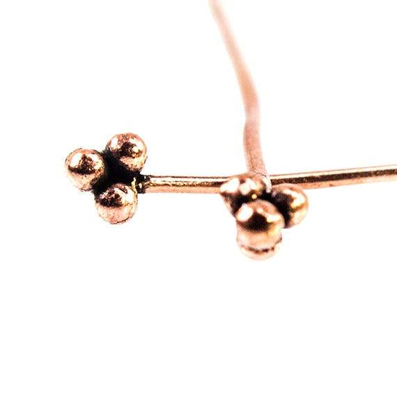 2" length Copper Headpin 24 gauge 22 pieces per bag - Beadsofcambay.com