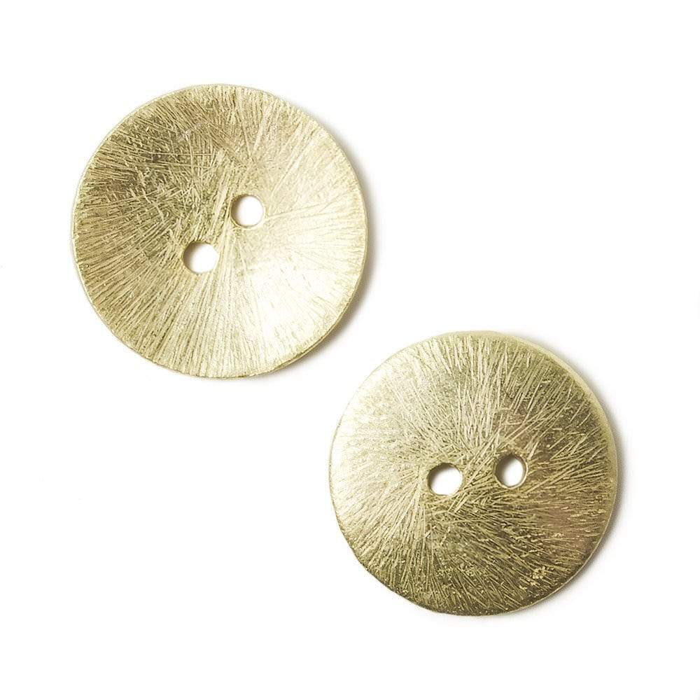 20mm 14kt Gold Round Button 6 Pcs - Beadsofcambay.com