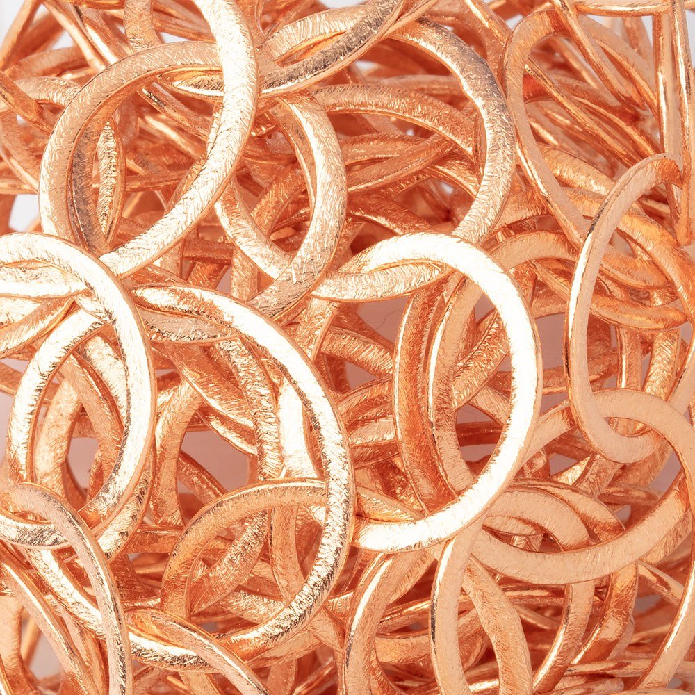 20mm and 26mm Copper Brushed Round Link Chain - Beadsofcambay.com