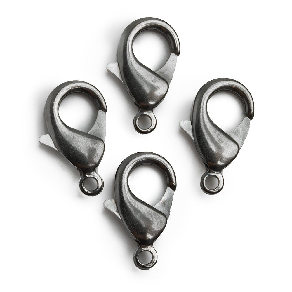 20mm Black Gold plated Lobster Clasp Set of 4 - Beadsofcambay.com