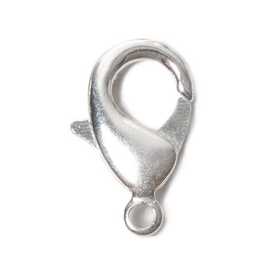 20mm Sterling Silver plated Lobster Clasp Set of 4 - Beadsofcambay.com