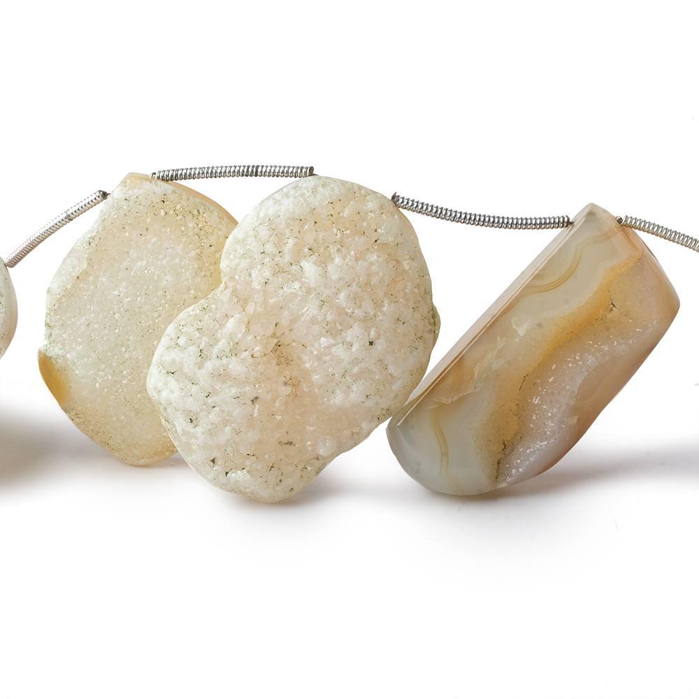 20x12-33x24mm Moon Rise Drusy Freeform Beads 11 pieces - Beadsofcambay.com