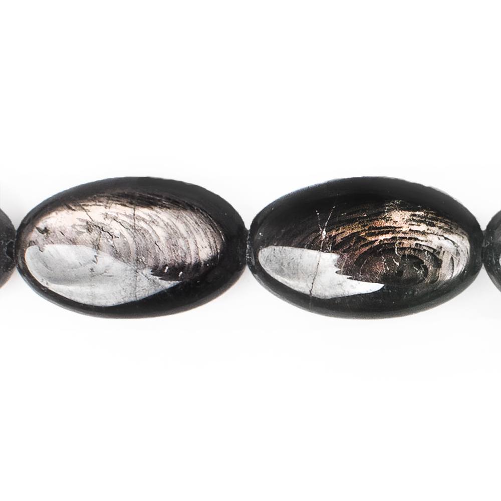 20x12mm Hypersthene plain oval beads 16 inch 20 pieces AA - Beadsofcambay.com