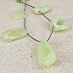 20x17-37x19mm Margarita Green Drusy Freeform Beads 5 pieces - Beadsofcambay.com
