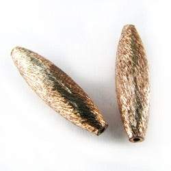 20x5mm Copper Brushed Marquise 8 inch 10 pcs - Beadsofcambay.com