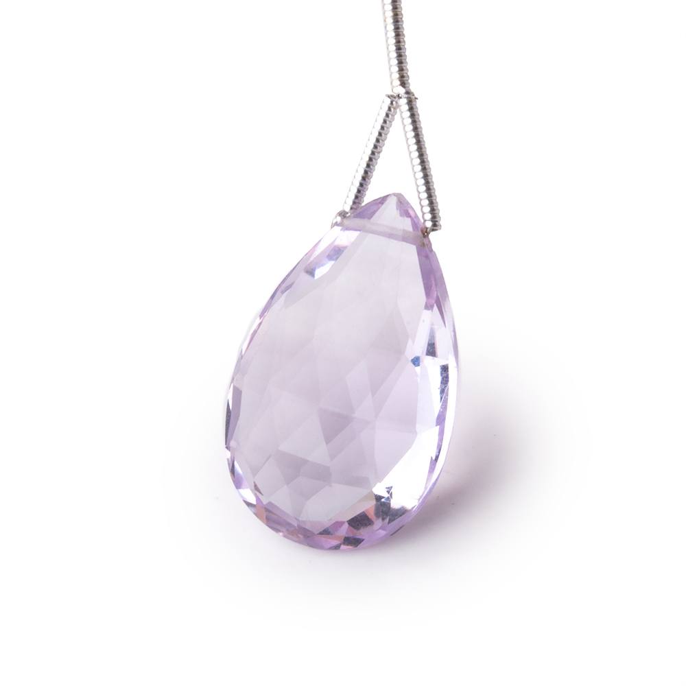 21x15-22x16mm Pink Amethyst Faceted Pear 1 Focal Bead - Beadsofcambay.com