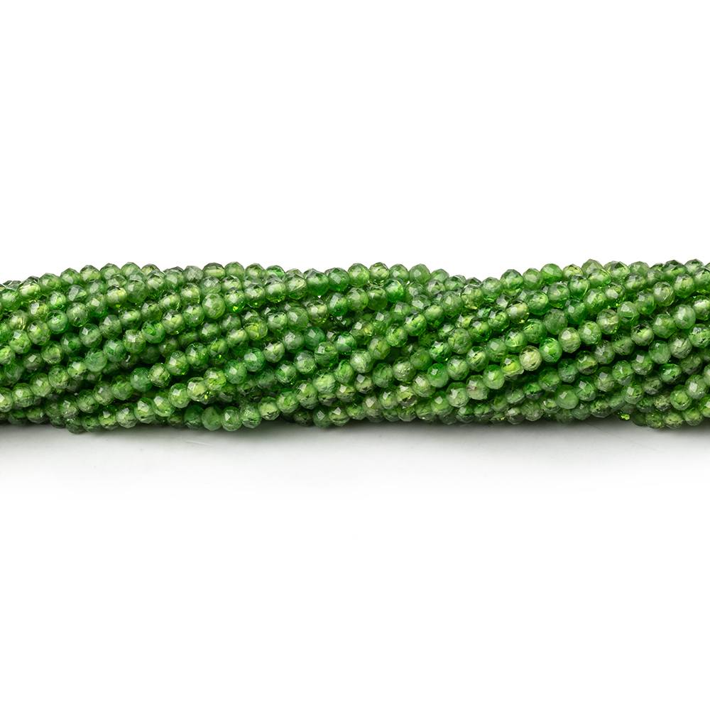 2.2mm Chrome Diopside Micro Faceted Round Beads 12.5 inch 180 pieces - Beadsofcambay.com