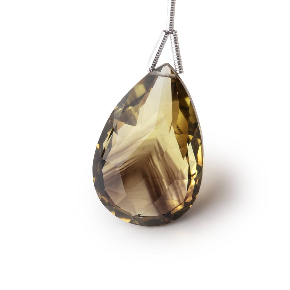 22x14-28x17mm Bi-Color Quartz Faceted Pear 1 Focal Bead - Beadsofcambay.com