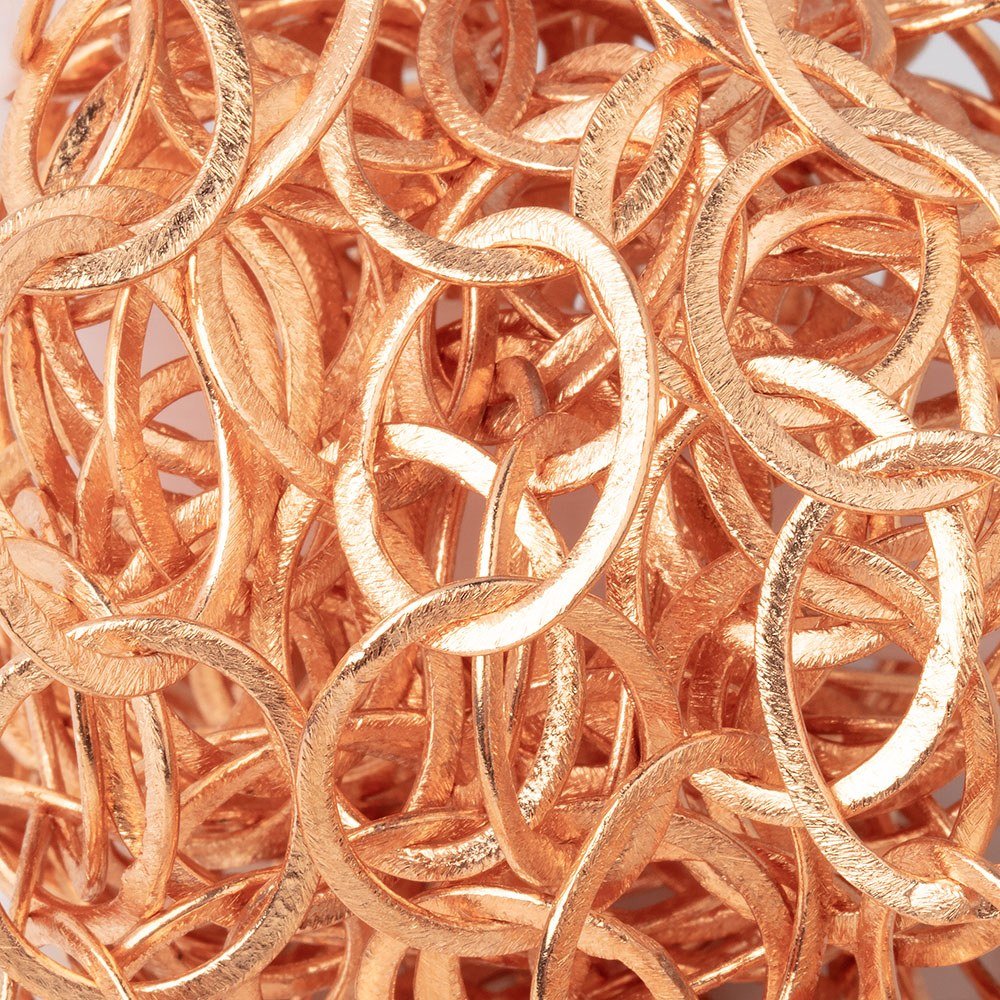 22x17mm Copper Brushed Oval Link Chain - Beadsofcambay.com