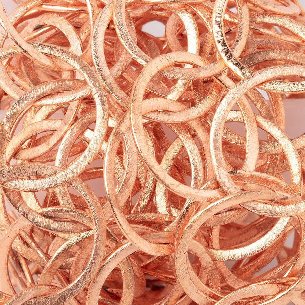 23mm Copper Brushed Round Link Chain - Beadsofcambay.com