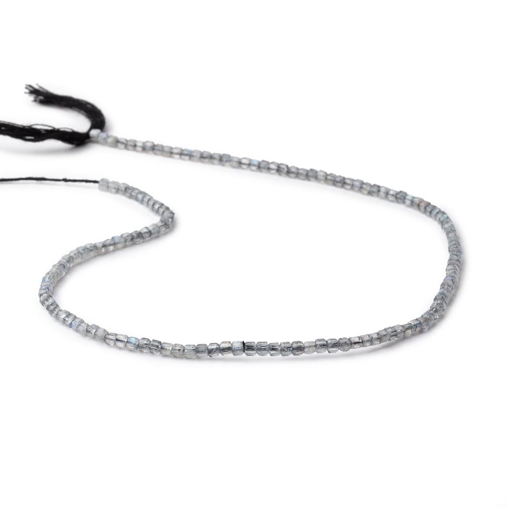 2.3mm Labradorite Micro Faceted Cube Beads 12.5 inch 139 pieces - Beadsofcambay.com