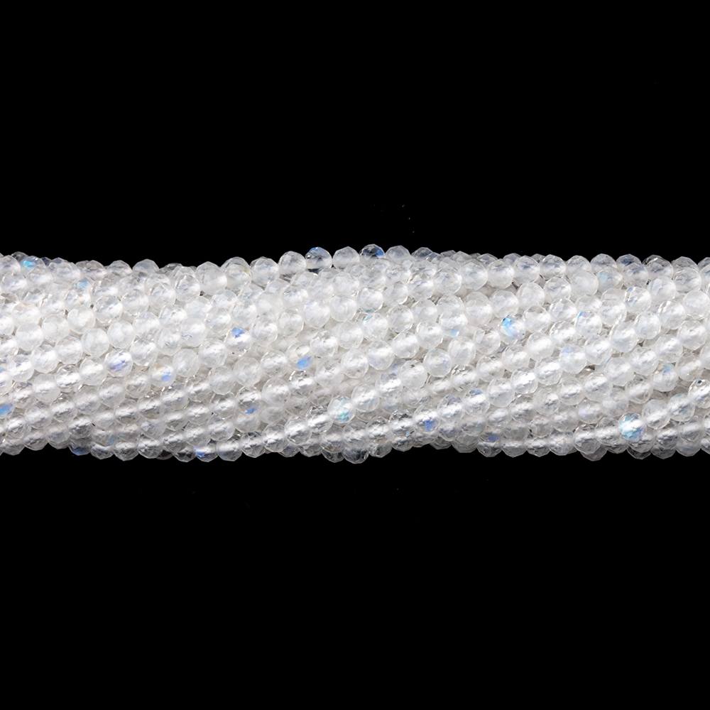 2.3mm Rainbow Moonstone Micro Faceted Round Beads 13 inch 151 pieces AAA - Beadsofcambay.com