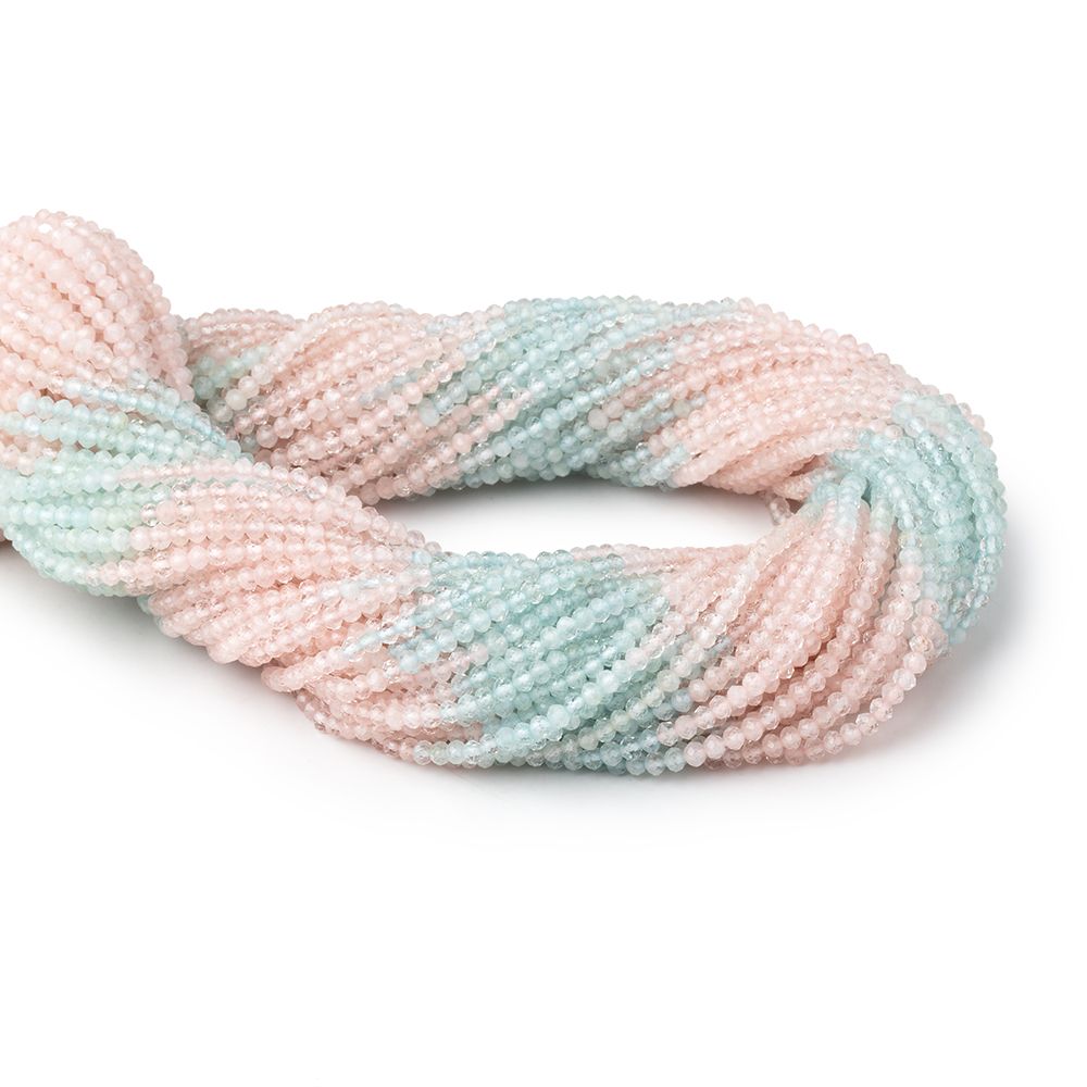 2.4mm Multi Beryl Micro Faceted Rondelle Beads 12.5 inch 164 pieces - Beadsofcambay.com