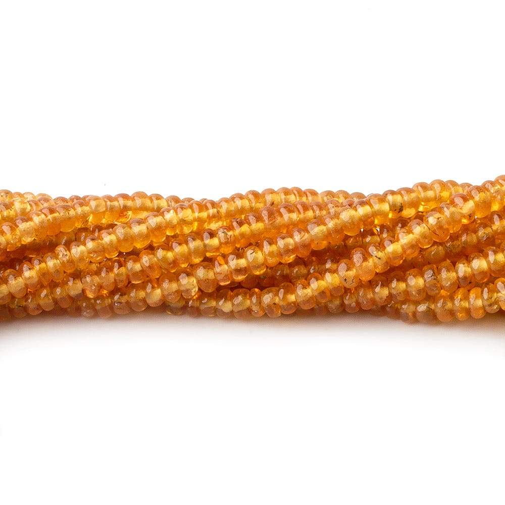2.5-3mm Spessartite Plain Rondelle Beads 18 inch 300 pieces - Beadsofcambay.com