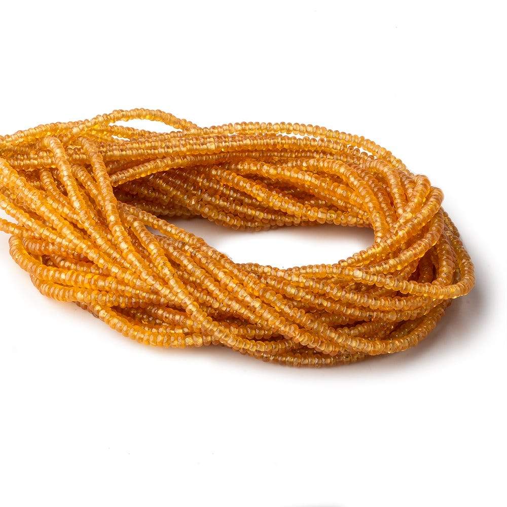 2.5-3mm Spessartite Plain Rondelle Beads 18 inch 300 pieces - Beadsofcambay.com