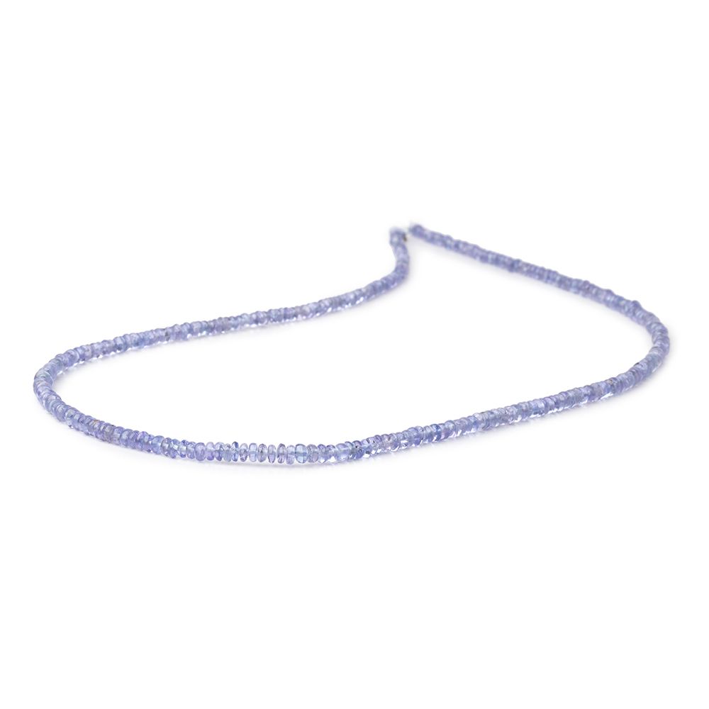 2.5-3mm Tanzanite Plain Rondelle Beads 18 inch 312 pieces - Beadsofcambay.com
