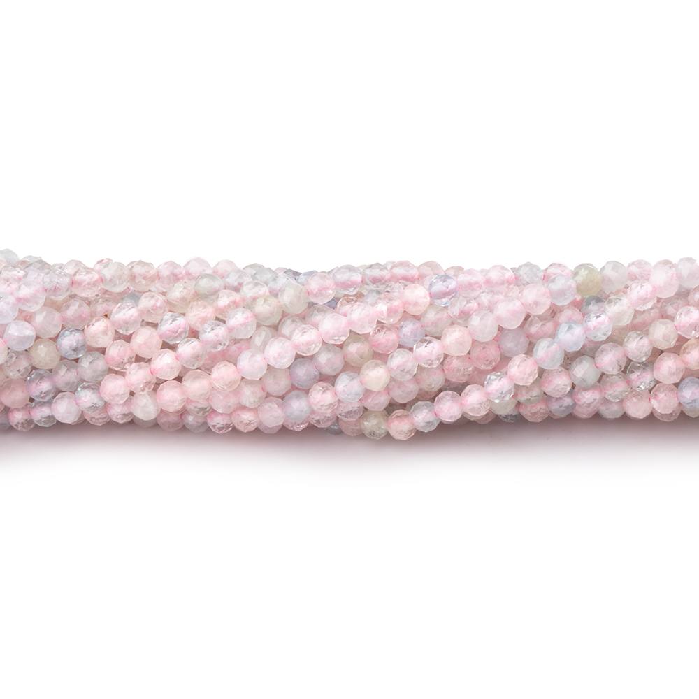 2.5mm Multi Color Beryl Micro Faceted Round Beads 12.5 inch 124 pieces - Beadsofcambay.com