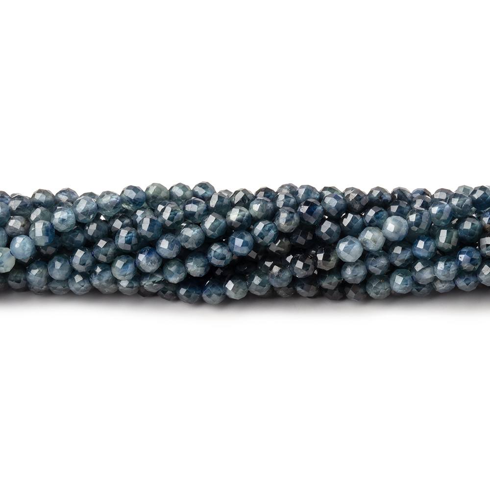 2.5mm Shaded Blue Sapphire Micro Faceted Round Beads 12.5 inch 130 pieces - Beadsofcambay.com