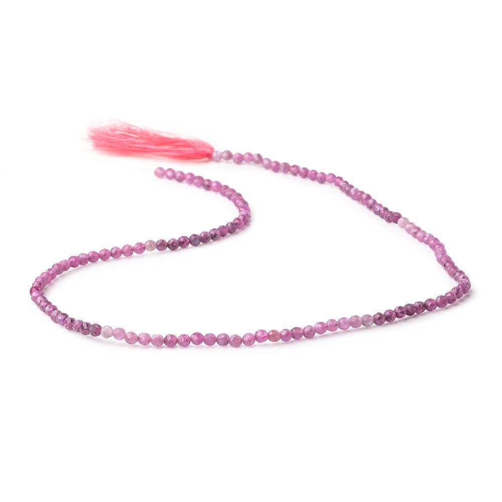 2.7mm Shaded Star Ruby Micro Faceted Round Beads 12.5 inch 120 pieces A - Beadsofcambay.com