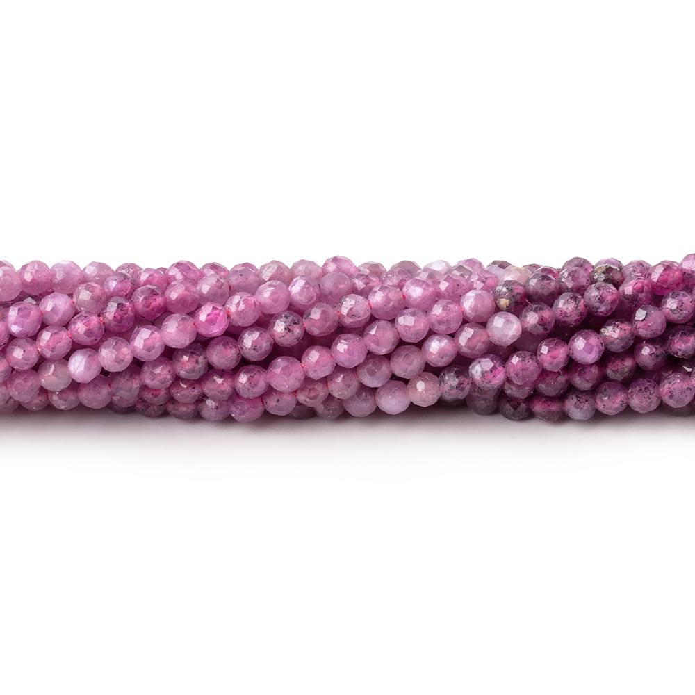 2.7mm Shaded Star Ruby Micro Faceted Round Beads 12.5 inch 120 pieces A - Beadsofcambay.com