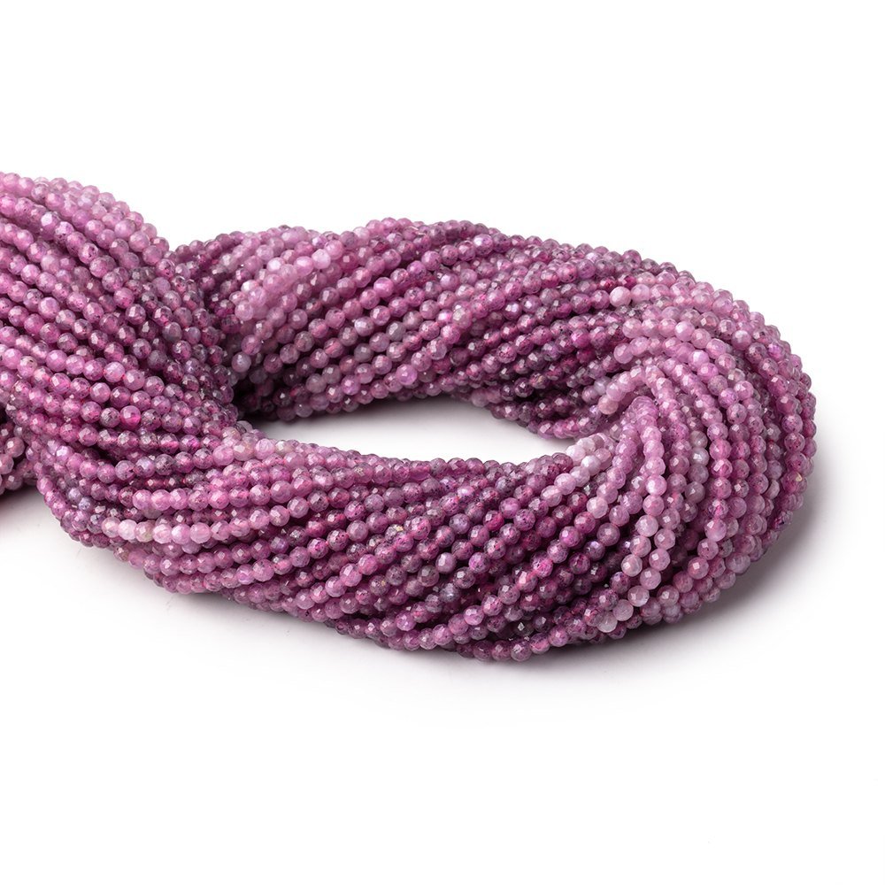 2.7mm Shaded Star Ruby Micro Faceted Round Beads 12.5 inch 120 pieces A - Beadsofcambay.com