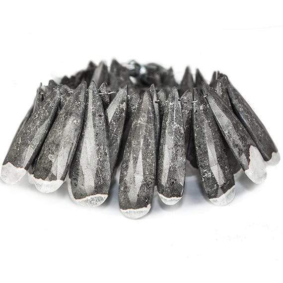 28x10-40x11mm Cave Jasper Elongated Pear Briolette - Beadsofcambay.com