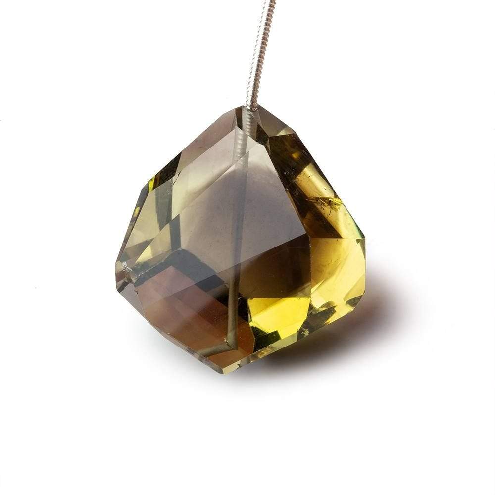 28x22mm Bi-Color Quartz Faceted Nugget Focal Bead 1 piece - Beadsofcambay.com