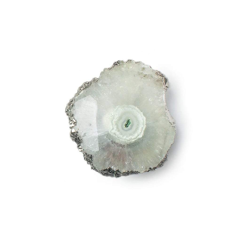 29x25mm Black Gold Leafed Solar Quartz Slice Focal Bead 1 piece - Beadsofcambay.com