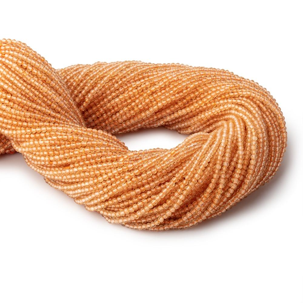 2mm Citrine Micro Faceted Round Beads 12.5 inch 166 pieces AA - Beadsofcambay.com