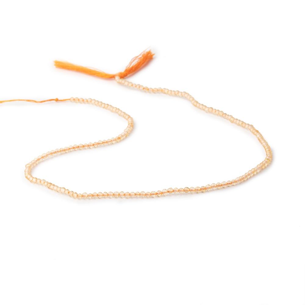2mm Citrine Micro Faceted Round Beads 12.5 inch 166 pieces AA - Beadsofcambay.com