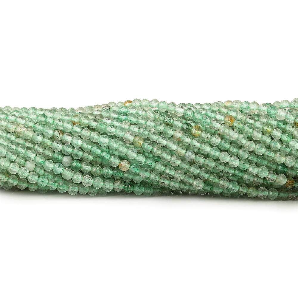 2mm Green Aventurine microfaceted round beads 13 inch 170 pieces - Beadsofcambay.com