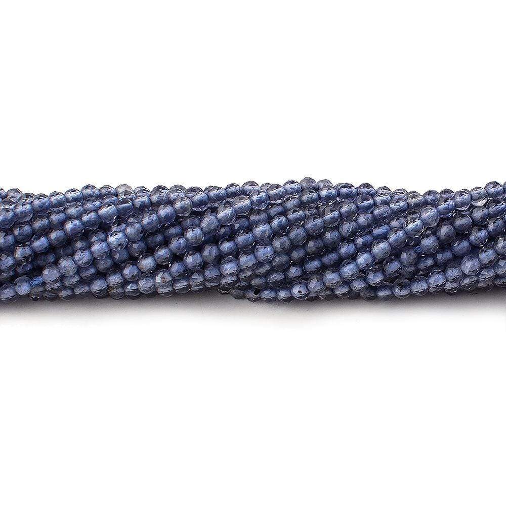 2mm Iolite micro-faceted round beads 12.5 inches 165 pieces AAA - Beadsofcambay.com