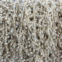Dangling Gemstone Silver plated Chain