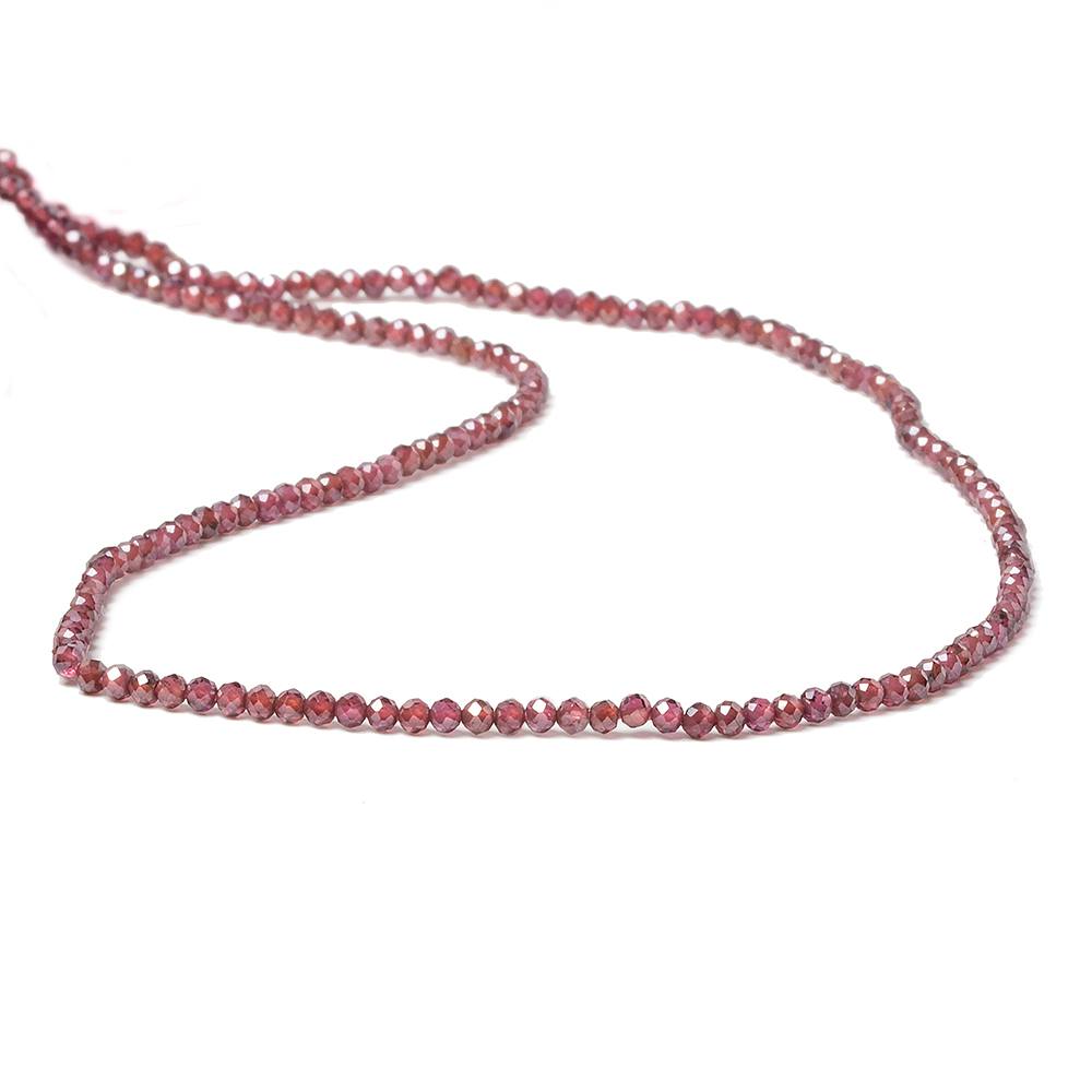 2mm Mystic Rhodolite Garnet Micro Faceted rondelle beads 13 inch 180 pcs - Beadsofcambay.com