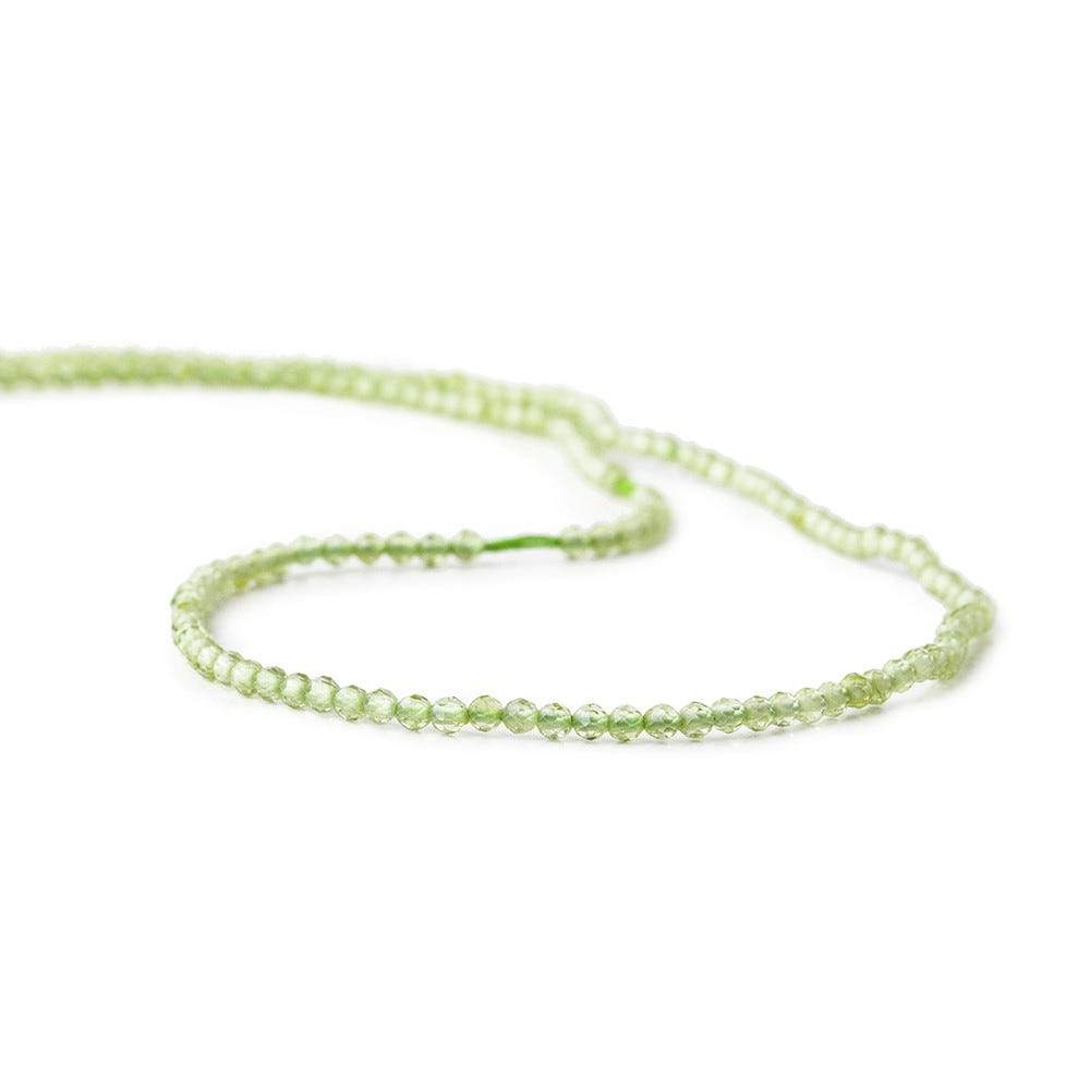 2mm Peridot microfaceted round beads 13 inch 175 pieces - Beadsofcambay.com