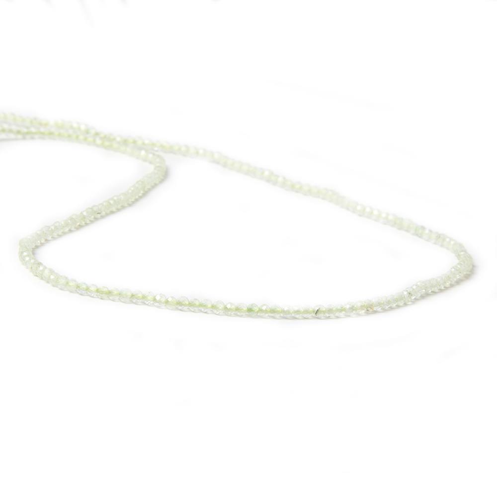 2mm Prehnite micro-faceted rondelles 13 inch 215 beads AAA - Beadsofcambay.com