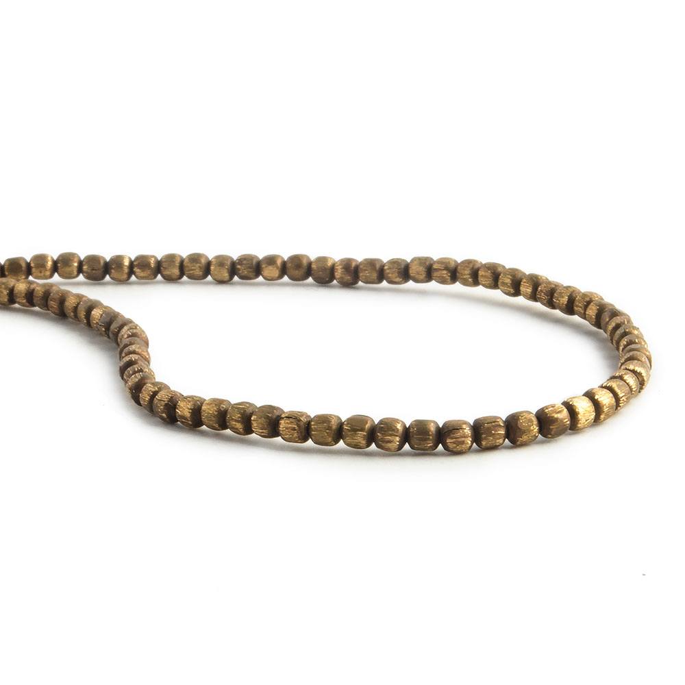 2mm Raw Copper Brushed Cube Beads 8 inch 100 pcs - Beadsofcambay.com