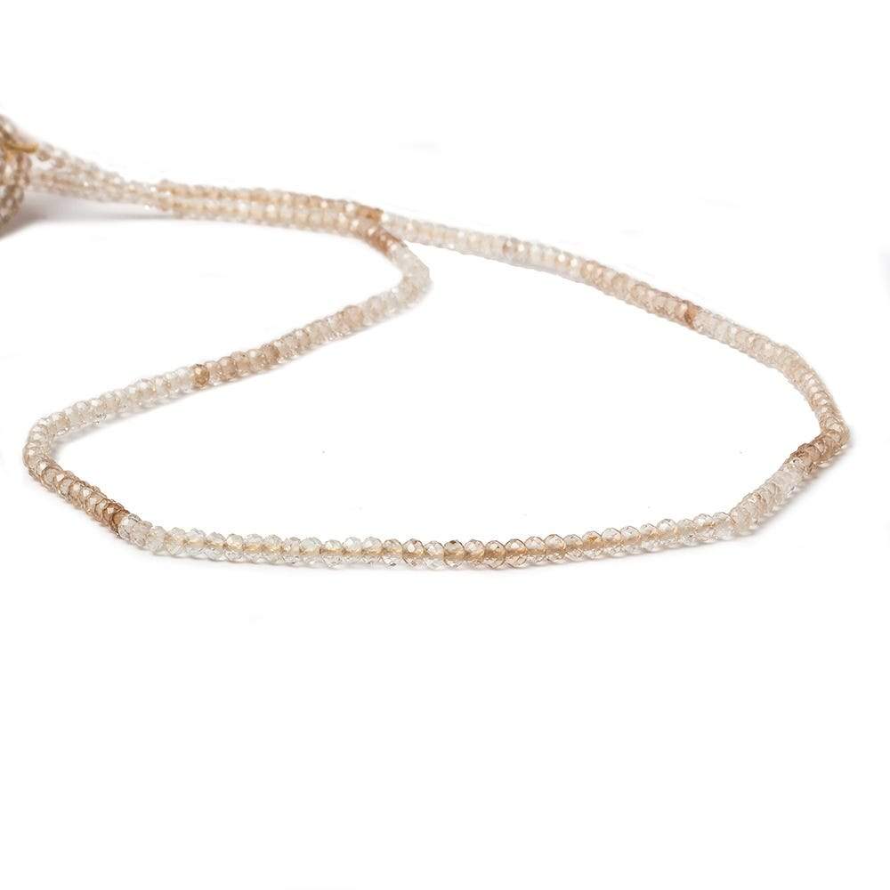 2mm Shaded Imperial Topaz Micro Faceted rondelles 13 inch 165 beads - Beadsofcambay.com
