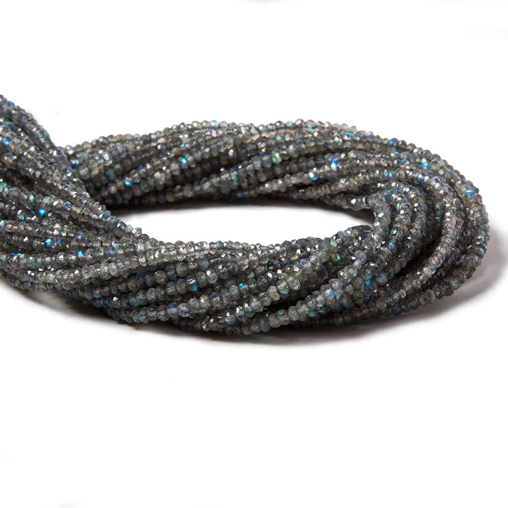 3-3.5mm Labradorite faceted rondelle Beads 13.5 inch 154 pieces - Beadsofcambay.com